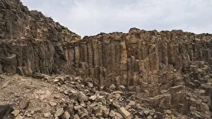 Volcanic Rock Formations Spain Drucke: Basalt columns, Viewpoint of the columns