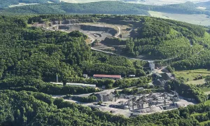 Open Cast Mining Germany Drucke: Basalt mining on Dietrichsberg