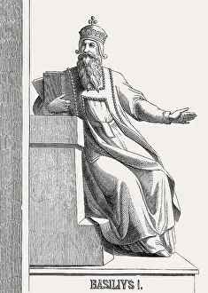 Italian Historical Illustration Drucke: Basil I, called the Macedonian