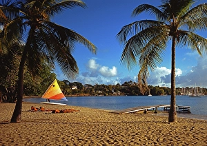 Caribbean Coastal Scenery Drucke: Bathing bay at The Calabash hotel complex