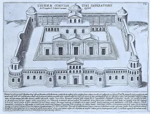 Central Italy Historic Sites Drucke: Baths of Constantine, on the Quirinal Hill