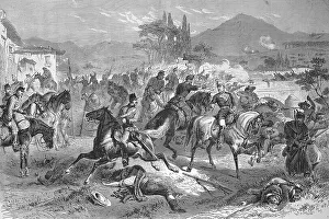 Black And White Battle Scenes Drucke: Battle of Alcolea