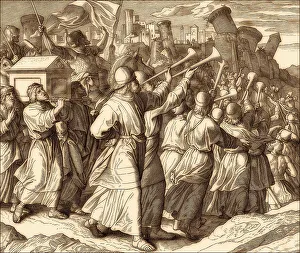 Julius Schnorr Von Carolsfeld Drucke: Battle of Jericho, Old Testament