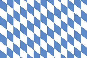 Munich Beer Festival Scene Drucke: Bavarian diamond pattern as background