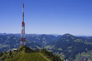 Allgau Alps Mountain Peak Drucke: Bayerischer Rundfunk broadcasting station
