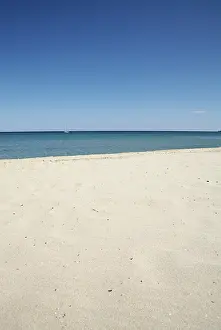 White Sandy Beach Drucke: Beach, horizon