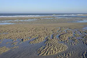 Undulating Wave Form Drucke: Beach at low tide with wave-like pattern