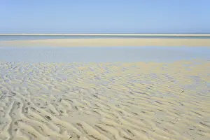 Northern Germany Coastline Drucke: Beach at low tide with wave-like structure