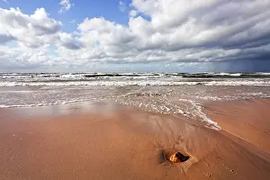 No People Beach Scene Drucke: Beach and sea