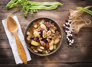 Legume Nutrition Drucke: Beans soup