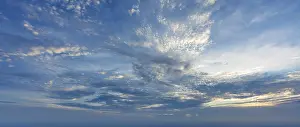 Aviation Contrail Images Drucke: Beautiful dramatic scenic sunset sky background