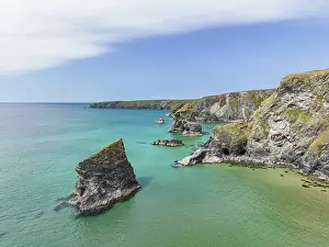 Cornish Countryside Scenery Drucke: Bedruthan Steps cliff formation