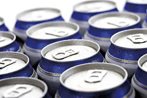Alcoholic Beverage Photography Drucke: Beer cans