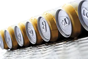 Alcoholic Beverage Images Drucke: Beer cans