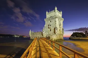 Uninhabited Castle Fortification Drucke: Belem Tower or Tower of St Vincent