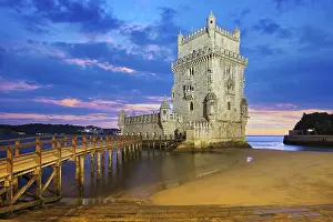 Gothic Architecture Portugal Drucke: Belem Tower or Tower of St Vincent