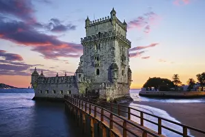 Famous Landmark In Europe Drucke: Belem Tower or Tower of St Vincent