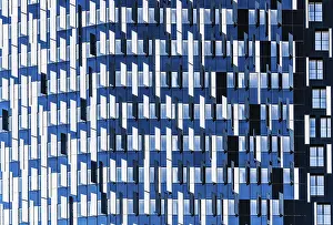 Contemporary European Homes Drucke: Belgium, 02 15 2019 Blue rectangular abstract patterns