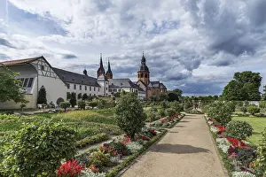 Christian Sacral Buildings Drucke: Former Benedict monastery with monastery garden and Einhard Basilica