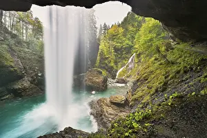 Landscape Photography In Europe Drucke: Berglistuber waterfall, Linthal
