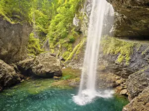 European Landscape Images Drucke: Berglistuber waterfall, Linthal