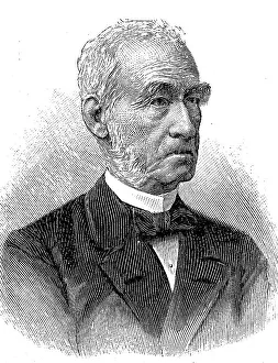 Woodcut Portrait Drucke: Bernhard Joseph Hubert Windscheid