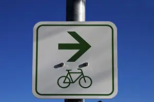 Directional Sign Post Drucke: Bicycle guide post