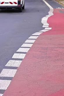 German Bicycle Path Drucke: Bicycle, path, marking, Germany