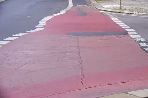 German Bicycle Path Drucke: Bicycle, path, marking, Germany