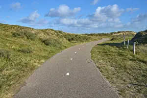 Amsterdam Water Pipe Dunes Drucke: Bicycle path, sand dune, clouds