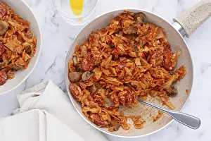 Stewed Meat With Cabbage Drucke: Bigos, Polish dish bigos, on the table