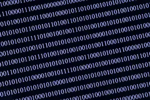 Cybercrime Protection Drucke: Binary code