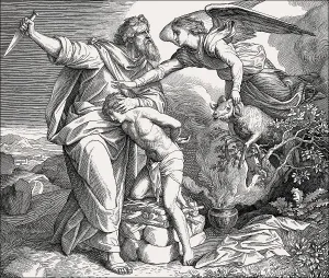 Gerahmter Druck : Die Bindung des Isaak, Altes Testament