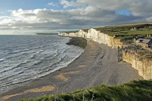 Birling Gap England Drucke: Birling Gap, The Seven Sisters chalk cliffs