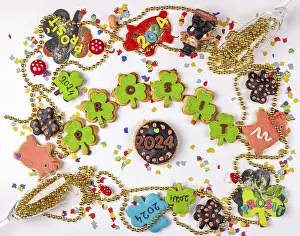 Lucky Charm Cookies Drucke: Biscuits in the shape of shamrocks
