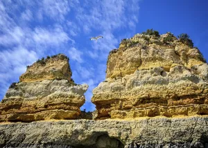 Portugal Coastal Scenery Drucke: Bizarre sandstone cliffs created by nature