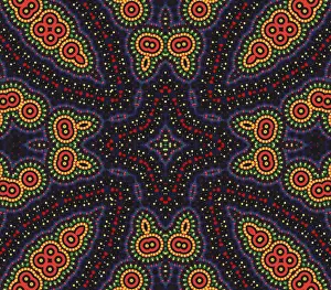 Dark Colored Backgrounds Drucke: Black background with bright color pattern