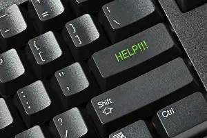 European Studio Photography Drucke: Black computer keyboard isolated on white background