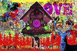 Drucke von Schwarzwald Pop Art Wald-Kunstwerk Drucke: Schwarzwald Pop Art