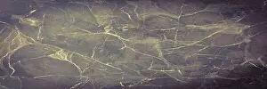 Deserted Indoor Space Photo Drucke: Black marble patterned texture background
