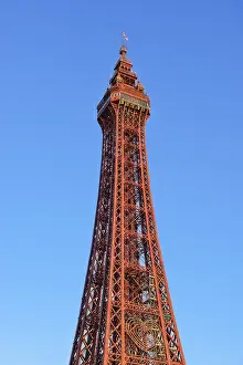 Blackpool Turm Drucke: Blackpool-Turm gegen einen blauen Himmel.
