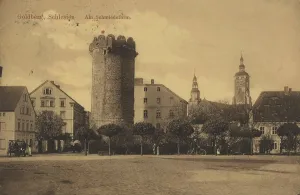 Historic Postcard Reproduction Drucke: Blacksmith's tower in Goldberg