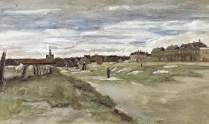 Vincent Van Gogh Painting Drucke: Bleachery at Scheveningen (1882)