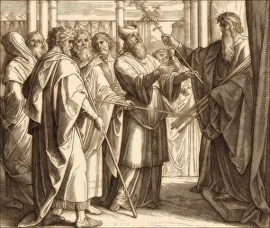 Julius Schnorr Von Carolsfeld Paintings Drucke: The Blossoming of Aaron's Rod