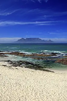 Cape Town Coastal Scene Drucke: Bloubergstrand, Table Mountain at back