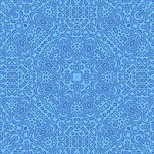 Geometrical Abstract Design Drucke: Blue background with abstract pattern
