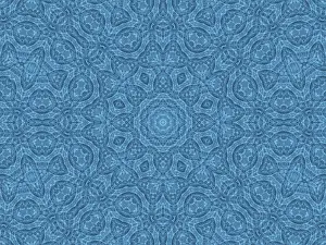 Abstract Artwork Drucke: Blue background with abstract radial pattern