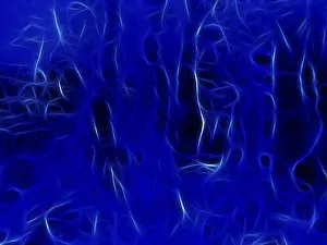 Empty Uninhabited Places Drucke: Blue and black abstract background