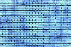 Blue Brick Wall Background Drucke: Blue brick wall background