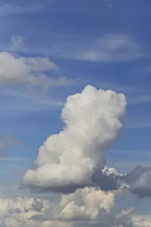 Uninhabited German Landscape Drucke: Blue cloudy sky, cloud formation